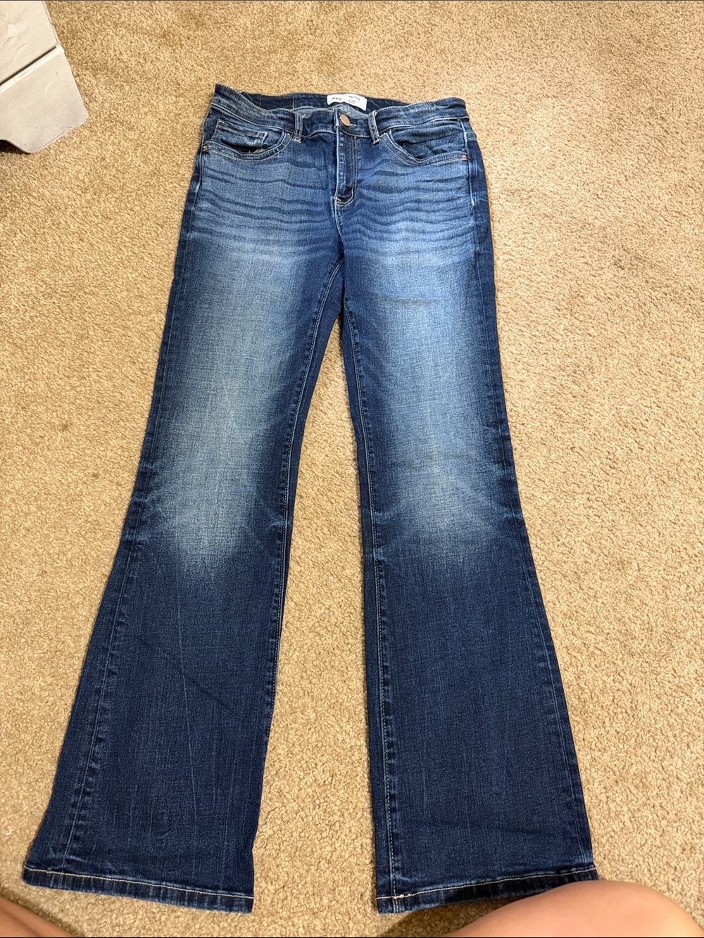 BKE Women's Flare Jeans in Dark Blue Wash